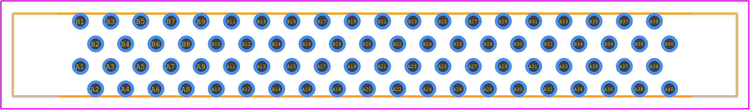 FX2CA-80P-1.27DSA(71) - Hirose PCB footprint - Other - Other - FX2CA-80P-1.27DSA(71)-2