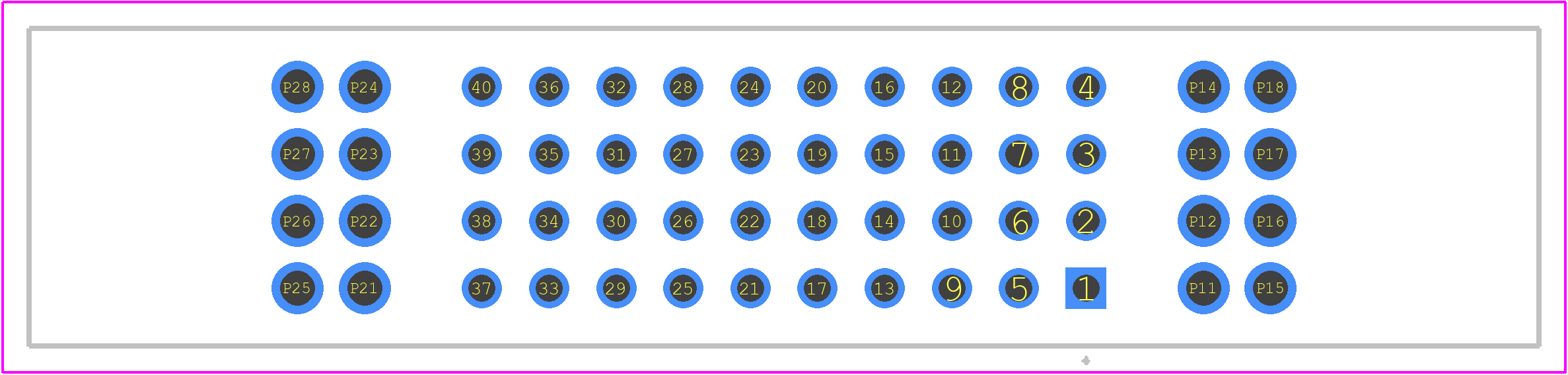 PESC-01-40-01-01-S-VT - SAMTEC PCB footprint - Other - Other - PESC-01-40-01-01-S-VT