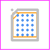 BQ24152YFFR - Texas Instruments PCB footprint - BGA - BGA - YFF (XBGA-N20) .