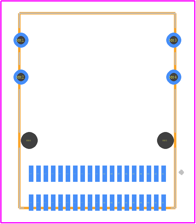 U10-C038-201T - Amphenol PCB footprint - Other - Other - U10-C038-201T-2