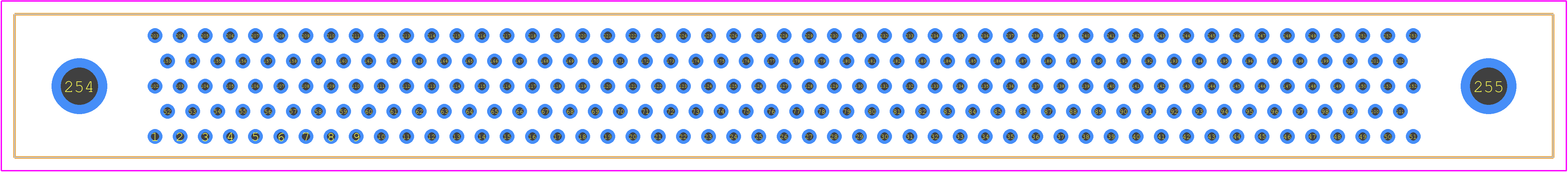 HDASF253YD-002 - Amphenol PCB footprint - Other - Other - HDASF253YD-002-1