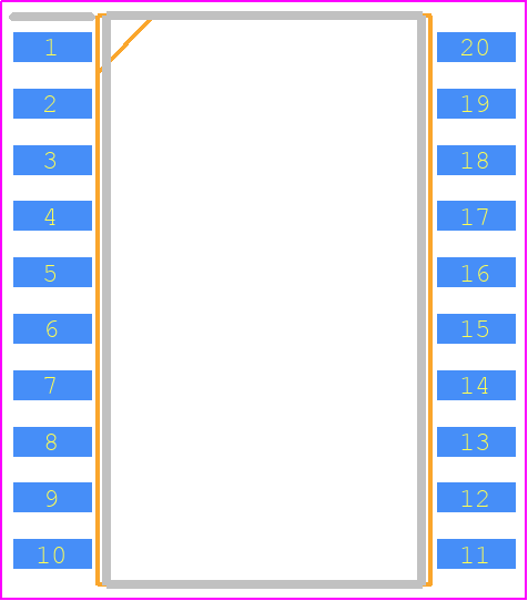 MC100LVEL30DWG - onsemi PCB footprint - Small Outline Packages - Small Outline Packages - SOIC 20 WB CASE 751D-05