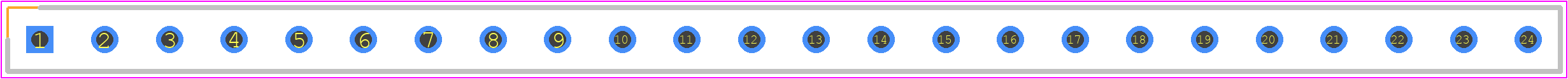BBL-124-G-F - SAMTEC PCB footprint - Header, Vertical - Header, Vertical - BBL-124-G-F