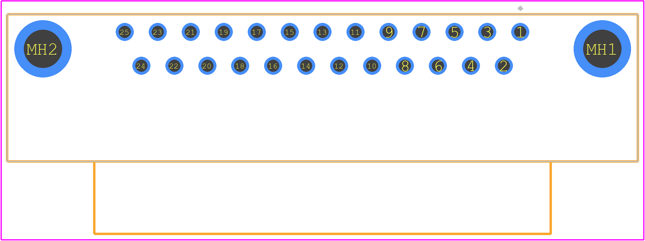 L77SDB25SA4CH4F - Amphenol Communications Solutions PCB footprint - Other - Other - L77SDB25SA4CH4F-1