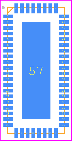 NCN2612BMTTWG - onsemi PCB footprint - Quad Flat No-Lead - Quad Flat No-Lead - WQFN56 5x11 CASE 510AK-01 ISSUE A_2020