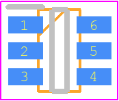 NCP1251BSN100T1G - onsemi PCB footprint - SOT23 (6-Pin) - SOT23 (6-Pin) - TSOP-6 CASE318G-02 ISSUE V
