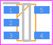 NCP1400ASN30T1G - onsemi PCB footprint - SOT23 (5-Pin) - SOT23 (5-Pin) - THIN SOT23-5 CASE 483-02 ISSUE C
