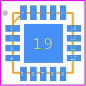 NCP4545IMNTWG - onsemi PCB footprint - Quad Flat No-Lead - Quad Flat No-Lead - QFN18 3x3 0.5P CASE485BF IS