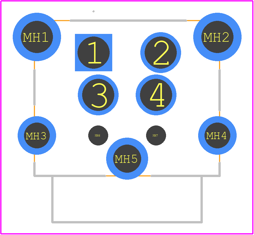 KPJX-4S-S - Kycon PCB footprint - Other - Other - KPJX-4S-S-4