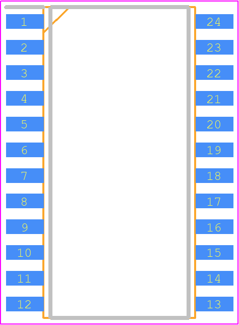 TM1668 - Shenzhen Titan Micro Elec PCB footprint - Small Outline Packages - Small Outline Packages - SOP-24