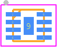NUF4403MNT1G - onsemi PCB footprint - Small Outline No-lead - Small Outline No-lead - DFN8 1.60x1.60x0.90, 0.40P CASE 506AK ISSUE D