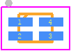 P3MS650103H-4CR - onsemi PCB footprint - Small Outline No-lead - Small Outline No-lead - WDFN4 CASE 511BS-01 ISSUE O