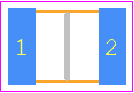 HF70ACC322513-TD25 - TDK PCB footprint - Ferrite Bead Chip - Ferrite Bead Chip - 3.2×2.5×1.3