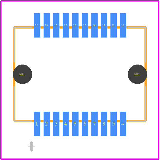 10056847-101LF - Amphenol PCB footprint - Other - Other - 10056847-101LF-3-1