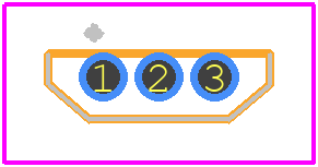A1106EUATS-T - Allegro Microsystems PCB footprint - Other - Other - Package UA, 3-Pin SIP, Matrix Style
