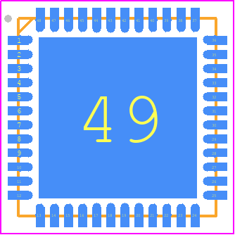 IQS550BLQNR - Azoteq PCB footprint - Quad Flat No-Lead - Quad Flat No-Lead - QFN48
