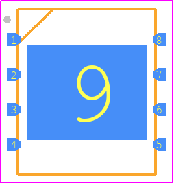 W25Q128JWPIQ TR - Winbond PCB footprint - Small Outline No-lead - Small Outline No-lead - wson-8