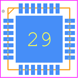 CS5484-INZ - Cirrus Logic PCB footprint - Quad Flat No-Lead - Quad Flat No-Lead - 28 QFN (5mm x 5mm body with exposed PAD)