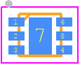 PE42424A-Z - Peregrine Semiconductor PCB footprint - Small Outline No-lead - Small Outline No-lead - 6-LEAD 1.5MMx1.5MM DFN