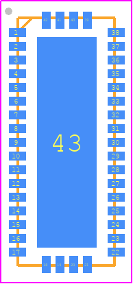 NB7NPQ1004MMTTWG - onsemi PCB footprint - Quad Flat No-Lead - Quad Flat No-Lead - WQFN42 3.5x9 CASE 510AP-01 ISSUE O