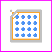 PAC1933T-I/J6CX - Microchip PCB footprint - BGA - BGA - 16-Ball Wafer Level Chip Scale Package (CS)