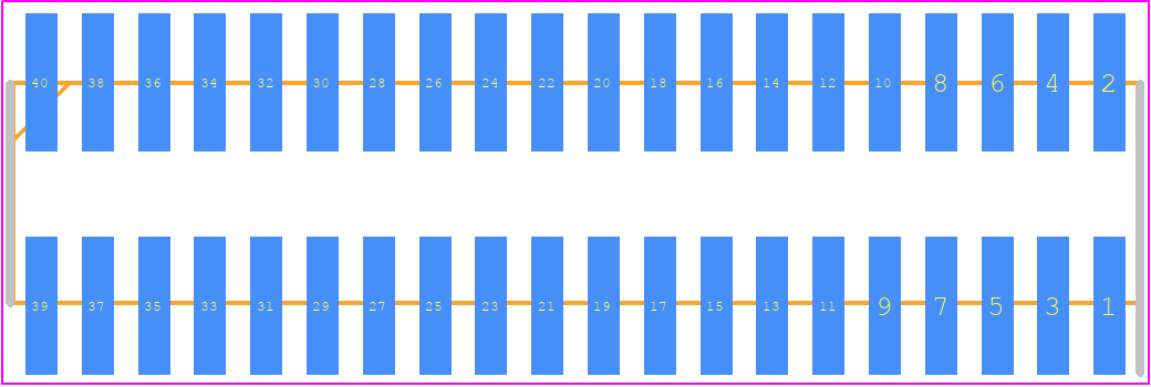 FTR-120-01-S-D - SAMTEC PCB footprint - Header, Unshrouded - Straight SMD Pin - Header, Unshrouded - Straight SMD Pin - FTR-120-01-S-D
