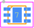 CT100LW-HD6 - Crocus PCB footprint - Small Outline No-lead - Small Outline No-lead - CT100LW-HD6