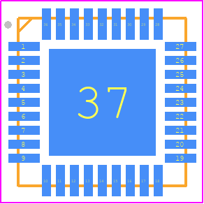 LAN8700iC-AEZG - Microchip PCB footprint - Quad Flat No-Lead - Quad Flat No-Lead - 36-Pin QFN_2