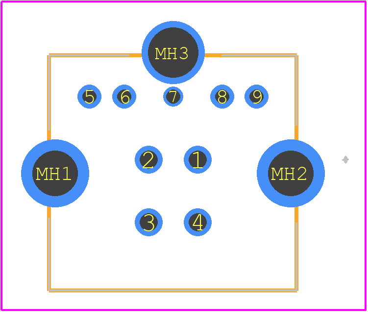 KUSBVX-BS1N9-BL30 - Kycon PCB footprint - Other - Other - KUSBVX-BS1N9-BL30-1