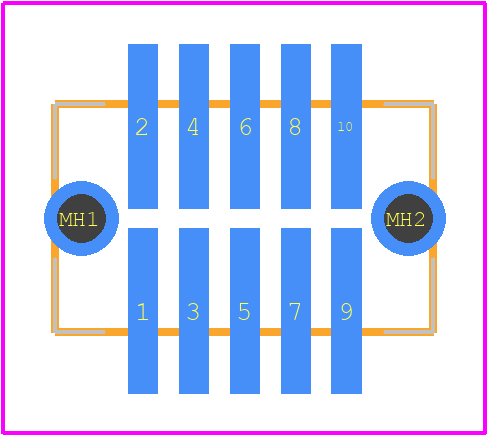 104656-1 - TE Connectivity PCB footprint - Other - Other - 104656-1-1