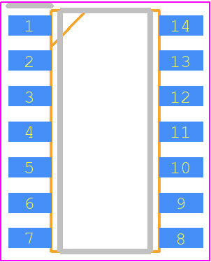 MM74C14M - onsemi PCB footprint - Small Outline Packages - Small Outline Packages - M14A