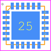 HMC939LP4E - Analog Devices PCB footprint - Quad Flat No-Lead - Quad Flat No-Lead - SMT