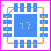 HMC547LP3E - Analog Devices PCB footprint - Quad Flat No-Lead - Quad Flat No-Lead - QFN SMT PACKAGE 9mm2