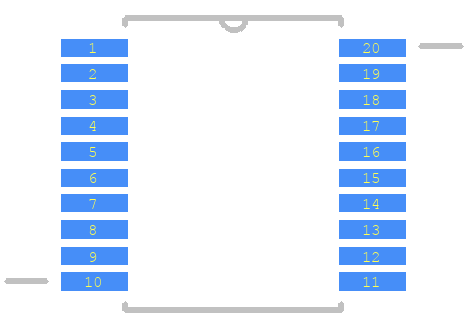MAX5501BGAP+ - Analog Devices PCB footprint - Small Outline Packages - Small Outline Packages - A20+2