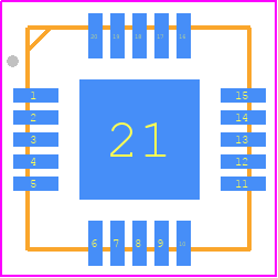 MAX11900ETP+ - Analog Devices PCB footprint - Quad Flat No-Lead - Quad Flat No-Lead - 20 TQFN-EP (t2044+5)