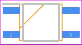 FODM3053-NF098 - onsemi PCB footprint - Small Outline Packages - Small Outline Packages - MFP4 3.85X4.4, 2.54P