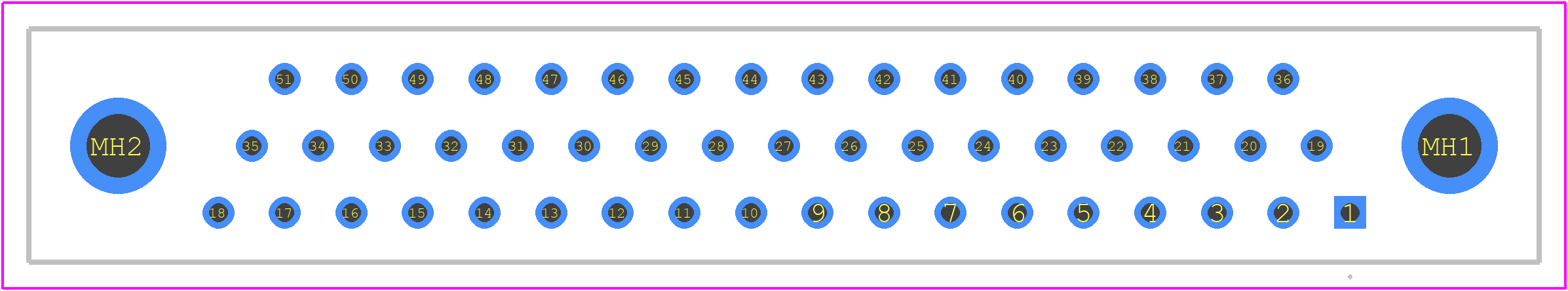 MWDM2L-51PBSR3-.125 - Glenair PCB footprint - Other - Other - MWDM2L-51PBSR3-.125-2