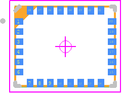 LSM330DLC - STMicroelectronics PCB footprint - Pull-back Quad Flat No-lead - Pull-back Quad Flat No-lead - LGA-28 (4x5x1.1 mm)