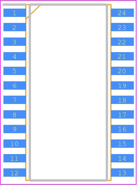 CMX868AD2 - CML Micro PCB footprint - Small Outline Packages - Small Outline Packages - 24-pin SOIC (D2)