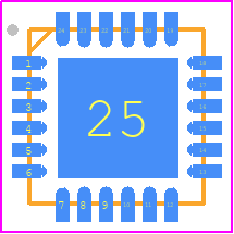 Si7005-B-FM - Silicon Labs PCB footprint - Quad Flat No-Lead - Quad Flat No-Lead - 24-Pin QFN