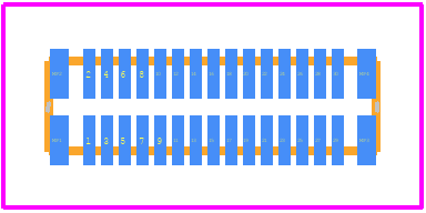 203955-0301 - Molex PCB footprint - Other - Other - 203955-0301-2