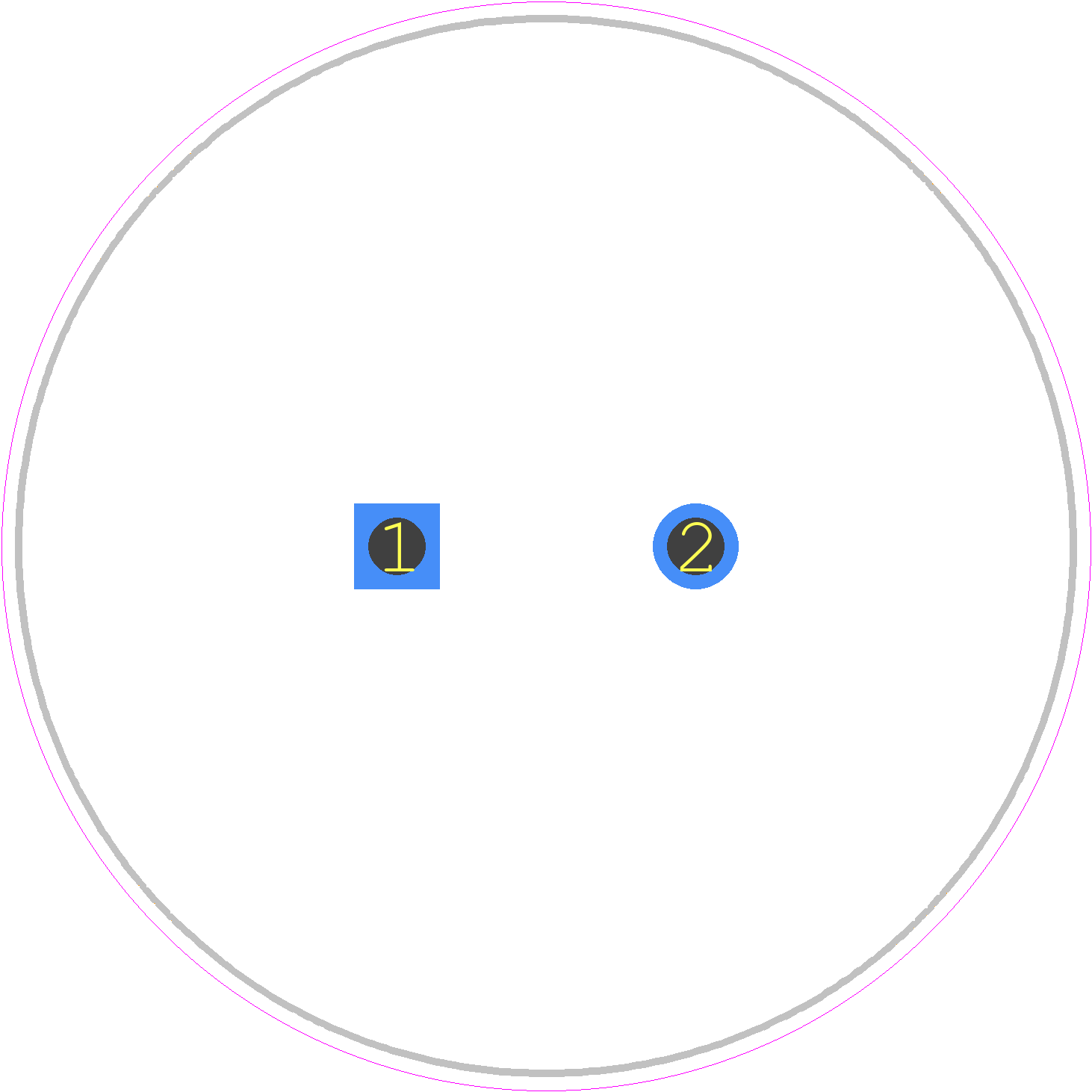 ECEC1HA103EJ - Panasonic PCB footprint - Capacitor, Polarized Radial Diameter - Capacitor, Polarized Radial Diameter - ECEC1HA103EJ-