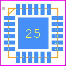 TLV320ADC3101IRGET - Texas Instruments PCB footprint - Quad Flat No-Lead - Quad Flat No-Lead - RGE(S-PVQFN-N24)