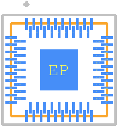 CC2560BRVMR - Texas Instruments PCB footprint - Other - Other - RVM (S-PVQFN-N76)