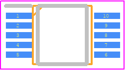 SKY12322-86LF - Skyworks PCB footprint - Small Outline Packages - Small Outline Packages - SKY12322-86LF 10-Pin MSOP-10 P