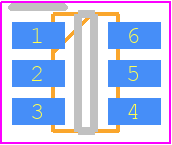 TP4059 - Nanjing Extension Microelectronics PCB footprint - SOT23 (6-Pin) - SOT23 (6-Pin) - SOT-23-6