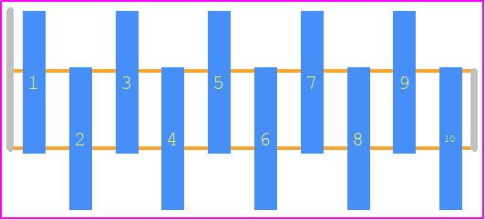 GRPB101VWCN-RC - Sullins PCB footprint - Header, Unshrouded - Single Row Staggered SMD Pin - Header, Unshrouded - Single Row Staggered SMD Pin - GRPB101VWCN-RC