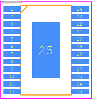 TPA3123D2PWP - Texas Instruments PCB footprint - Small Outline Packages - Small Outline Packages - PWP(R-PDSO-G24)
