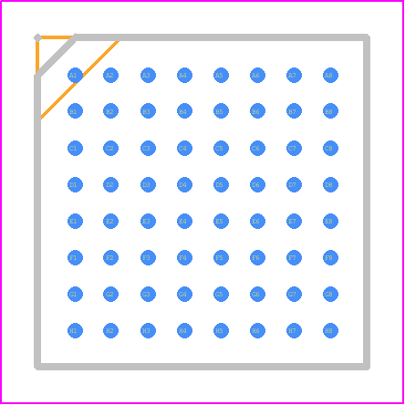 ZL30159GGG2 - Microchip PCB footprint - BGA - BGA - 64 LCSP