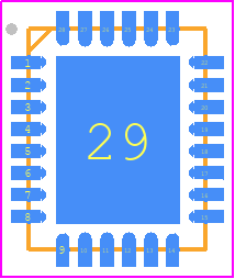 MP8008GV-Z - Monolithic Power Systems (MPS) PCB footprint - Quad Flat No-Lead - Quad Flat No-Lead - QFN28 (4mmX5mm)_1
